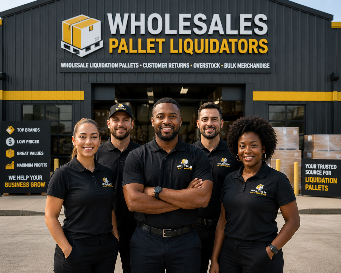 Warehouse Team Portrait at Pallet Liquidators